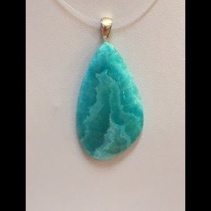 Calcite Pendant with Sterling Silver Bail